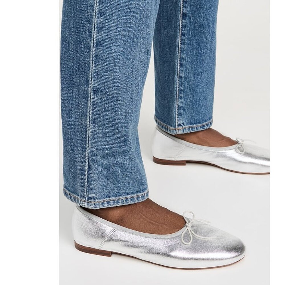 MANSUR GAVRIEL Women's Dream Silver Ballerina Flats Sz EU41.5/US11.5
